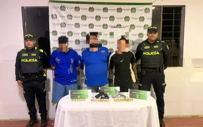 Capturan a cinco presuntos integrantes de 'Los Rastrojos Costeños' en Repelón, Atlántico