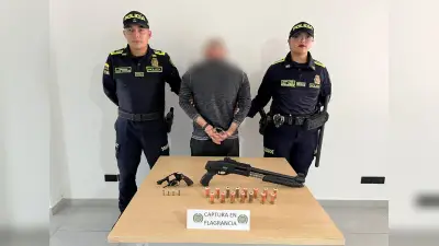 Capturan a hombre por porte ilegal de armas en vía Girón-Zapatoca, Santander