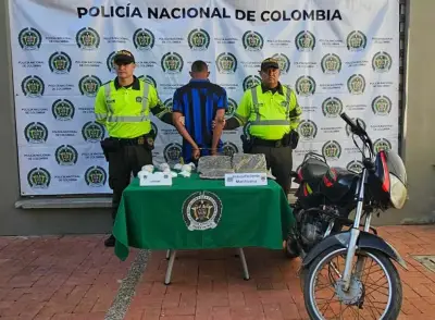 Capturan motociclista con más de 3 kilos de drogas en carretera de Bolívar
