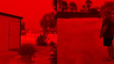 Cielo rojo en Australia: El impactante fenómeno tras el ciclón Narelle