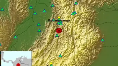 Colombia registra cinco temblores en un día, el más fuerte de magnitud 3.9 en la frontera con Ecuador