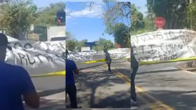 Comunidades bloquean vía Bucaramanga-Bogotá por mal estado del corredor vial