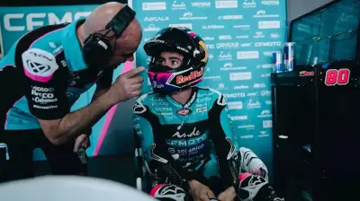 David Alonso logra heroica remontada en caótico GP de Estados Unidos de Moto2