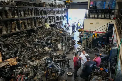 Descubren en Bogotá bodega gigante con motores robados y técnicas de regrabado