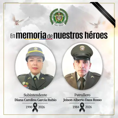 Dos policías asesinados en ataque armado en Cundinamarca mientras cumplían labores de seguridad vial
