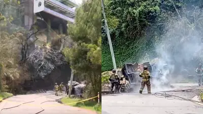 Explosión de cisterna con GLP genera pánico en vía Bogotá-La Calera: bomberos controlan emergencia