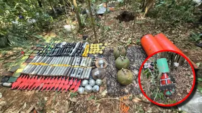 Hallan canones hechizos para lanzar balones bomba en campamento de disidencias