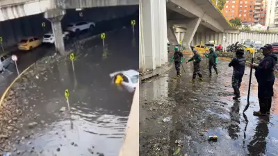 Inundación en calle 94 de Bogotá tras lluvias intensas que superaron el promedio histórico