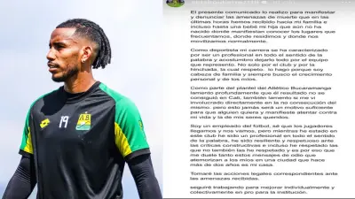 Jugador del Atlético Bucaramanga denuncia amenazas y anuncia acciones legales