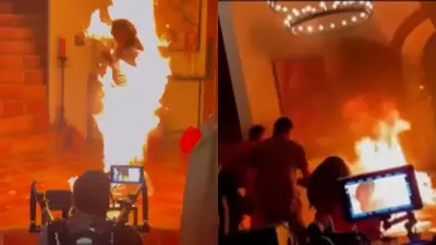 Katy Perry envuelta en llamas durante grabación: imágenes virales generan alarma mundial