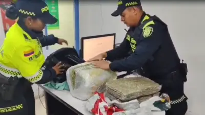 Menor de 14 años aprehendido en Bogotá con 11 kilos de marihuana en su maleta