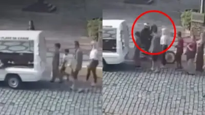 Modelo atacada durante funeral de su madre: cámaras captaron agresión violenta