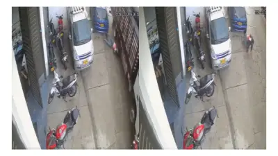 Motociclista escapa por milímetros de ser aplastado por camión en Ocaña