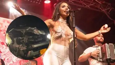 Natalia Curvelo sobrevive a grave accidente tras chocar con ganado suelto en carretera del Cesar