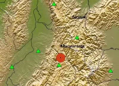 Nuevo sismo de magnitud 4.0 sacude Santander con epicentro en Los Santos
