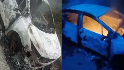 Tres personas amarradas dentro de vehículo incinerado en masacre de Cajibío, Cauca