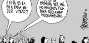 Caricaturas satíricas critican la fiesta democrática y sus contradicciones políticas