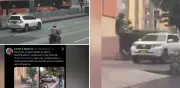 Empresario dueño de camioneta de lujo subió a andén mientras ruta escolar dejaba niños en Bogotá