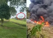 Grabación muestra caída de avión Hércules de la FAC en Putumayo con más de 120 tripulantes