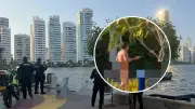 Hombre desnudo capturado tras lanzarse a la bahía de Cartagena en Castillogrande