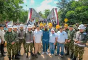 Inauguran puente militar en Mendihuaca que conecta Magdalena y La Guajira en tiempo récord