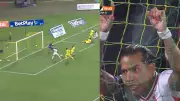 Insólito fallo de Dayro Moreno: perdió gol increíble con el arco vacío en Bucaramanga vs Once Caldas