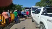 Manifestación bloquea la Troncal de Occidente a la entrada de San Basilio de Palenque