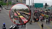 Manifestación en la avenida El Dorado afecta la movilidad en Bogotá este jueves