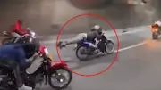 Motociclistas realizan peligrosas acrobacias en túnel de Cali durante piques ilegales