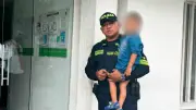 Niño de 3 años rescatado en La Dorada tras días de abandono: agradeció con beso a policía