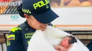 Policía Metropolitana de Medellín atiende parto en vía pública