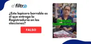 Registraduría desmiente video viral: lapicero borrable no se usará en elecciones 2026