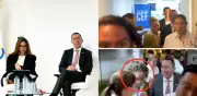 Ricardo Roa aparece con expareja de testigo clave en evento de Contraloría sobre energía