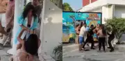 Violenta pelea entre mujeres en playa de Coveñas por acceso al mar fue grabada en video