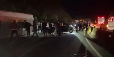 Accidente de bus en la curva de Shilim deja cuatro heridos y moviliza operativo de rescate