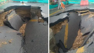 Bogotá: Restauran en tiempo récord vía afectada por gigantesco socavón en La Gaitana