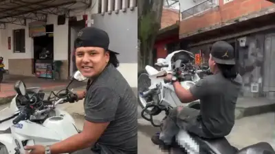 Cali: Buscan a hombre que robó moto de la Secretaría de Movilidad para hacer acrobacias