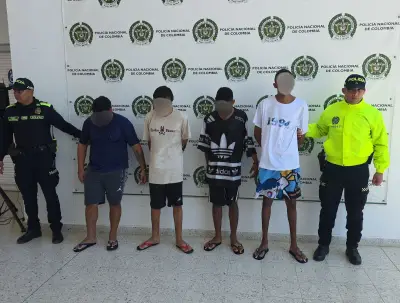 Capturan a cuatro presuntos homicidas en Valledupar vinculados a crimen organizado