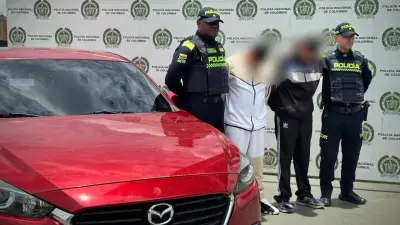 Capturan a dos sospechosos e incautan vehículo tras violento hurto a familia en Bogotá