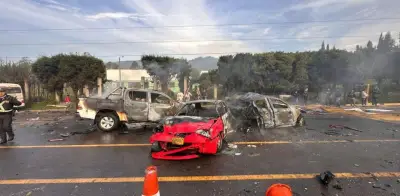 Cierre vial en corredor Ubaté-Zipaquirá tras incendio vehicular: Autoridades establecen rutas alternas