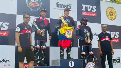 Colombia celebra doble podio en la final mundial de motos TVS en India