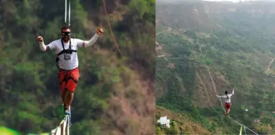 Colombiano bate récord mundial cruzando a ciegas el Cañón del Chicamocha