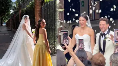 Daniela Ospina y Gabriel Coronel sellan su amor en boda religiosa en Medellín