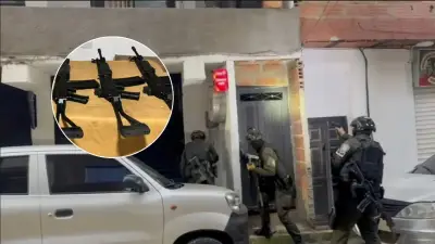Desarticulan red transnacional de tráfico de armas en Medellín con arsenal militar incautado