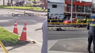 Doble fatalidad en Teusaquillo: motociclista y ciclista fallecen en grave accidente vial
