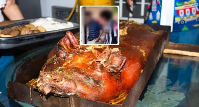 Escándalo en lechonería de Suba: Policía halló drogas en bandeja y capturó a 4