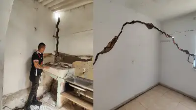 Grietas y daños en viviendas del barrio Kennedy de Bucaramanga ponen en riesgo a 130 personas