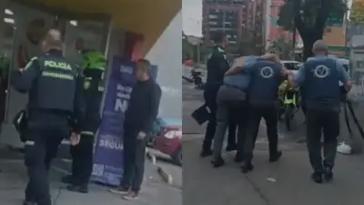Guardia de seguridad herido durante violento atraco a carro de valores en Bogotá