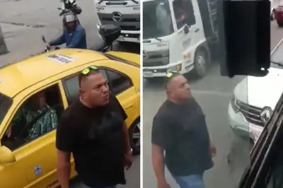 Hombre ataca bus SITP con bolillo en Bogotá tras no poder meterse en contravía