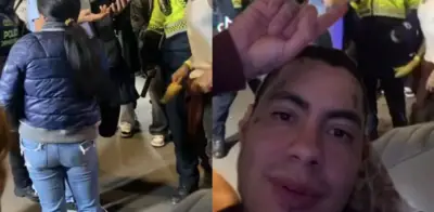 Influencer Nicolás Arrieta protagoniza pelea con policía tras concierto de Blessd en Bogotá